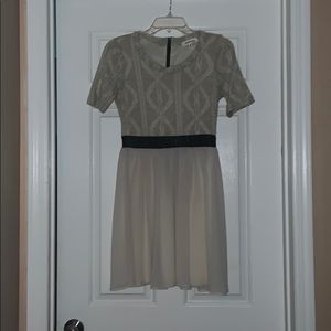 Cream Short Sleeve Dress